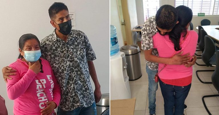 Joven reencuentra a su madre tras años perdido