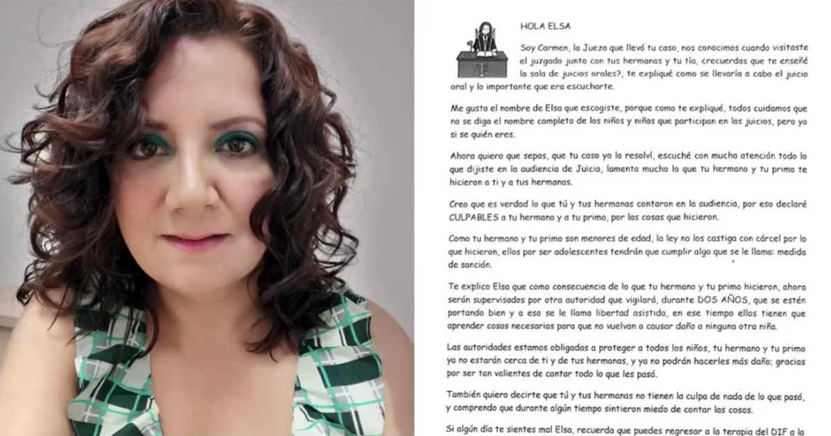 “Te explico Elsa”: Jueza le aclara a niña la condena a su hermano y primo en Tamaulipas