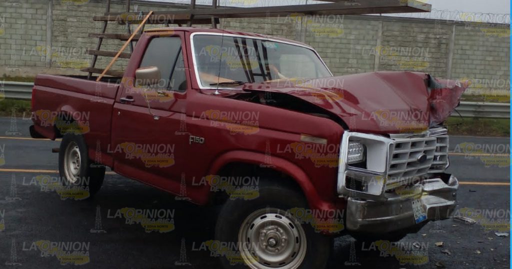 Menor lesionado en aparatoso choque sobre la carretera federal