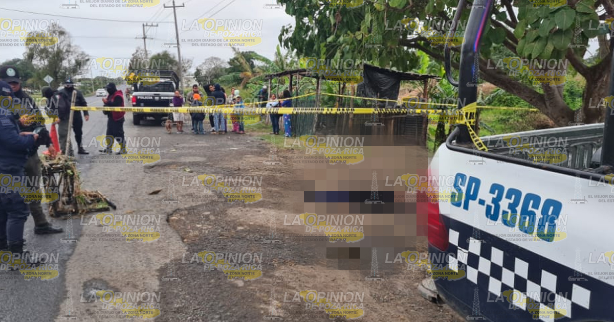 Muere a orilla de la carretera Tuxpan-Tampico