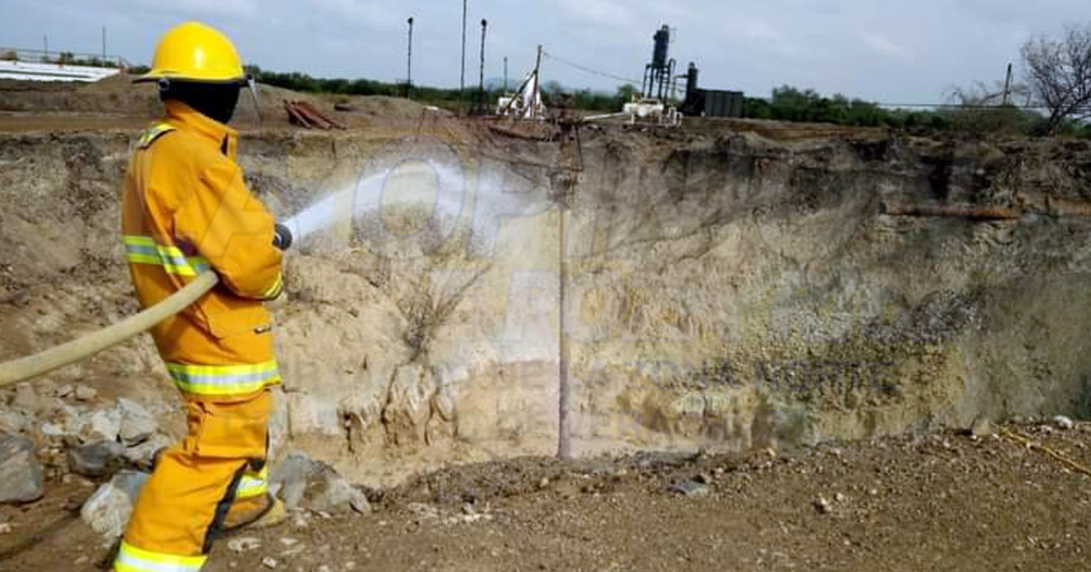 Se incendia pozo petrolero en Ozuluama