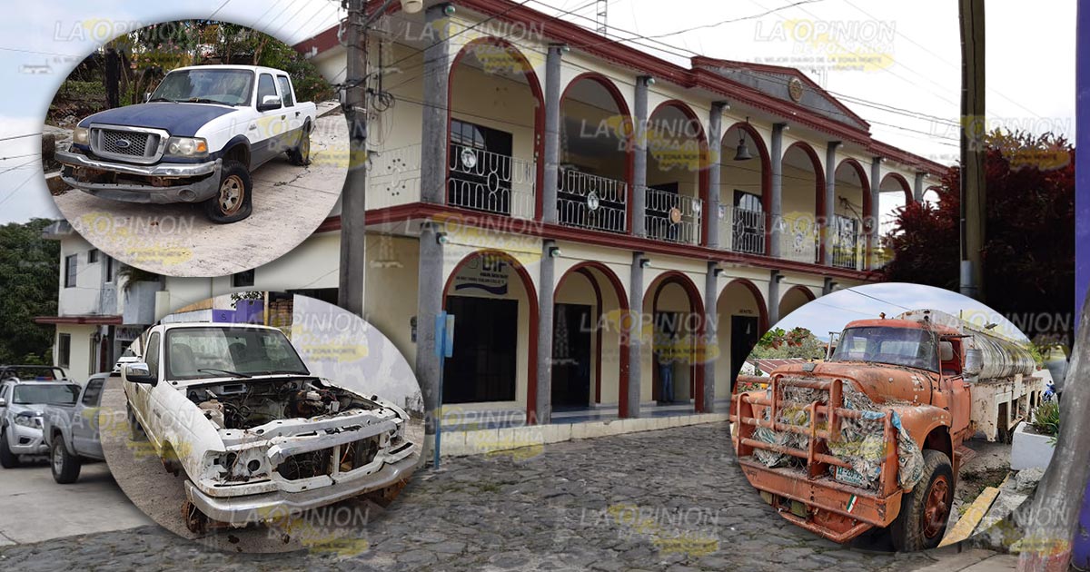 Solo chatarras dejaron ex autoridades de Tancoco