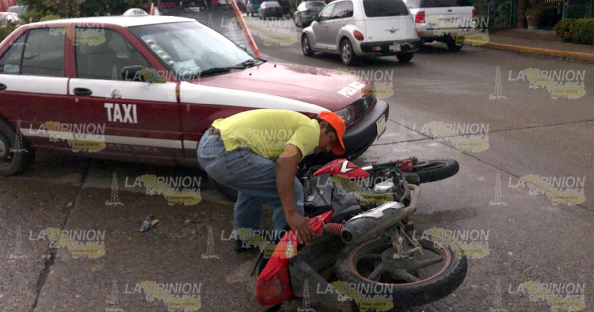 Taxista derriba a “Kamikaze” motorizado