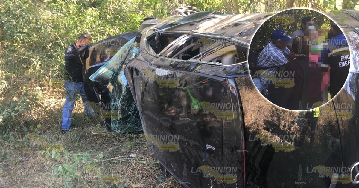 Tres heridos en volcadura, en la curva del Loro Huasteco Tres heridos en volcadura, en la curva del Loro Huasteco