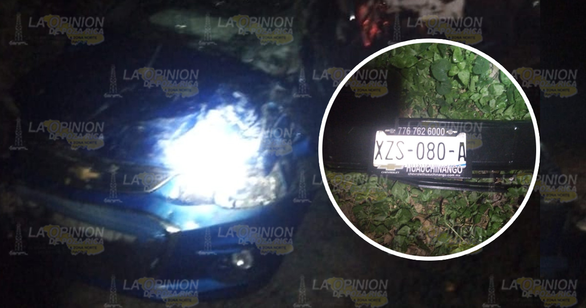 ¡Veloz auto vuela y cae al barranco; sin heridos!