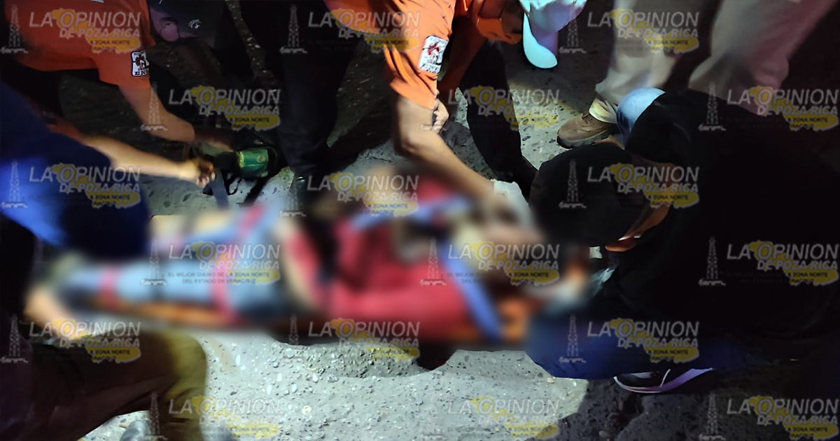 Ebrio motociclista sufre accidente