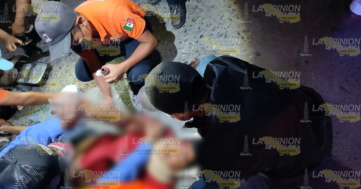 Ebrio motociclista sufre accidente