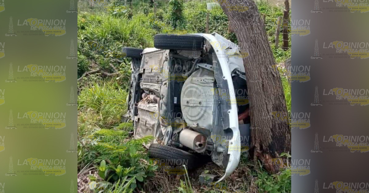 Se estrella contra un árbol, chófer de Poza Rica