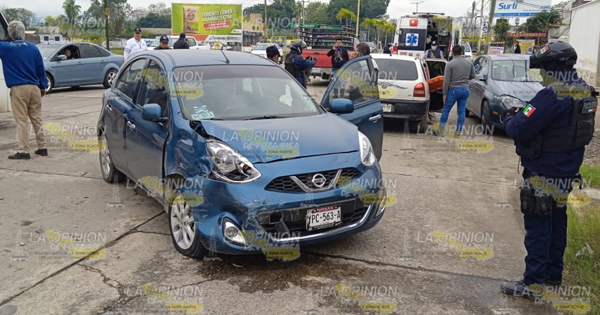 Nissan March se estrella en un Pointer: 1 herido