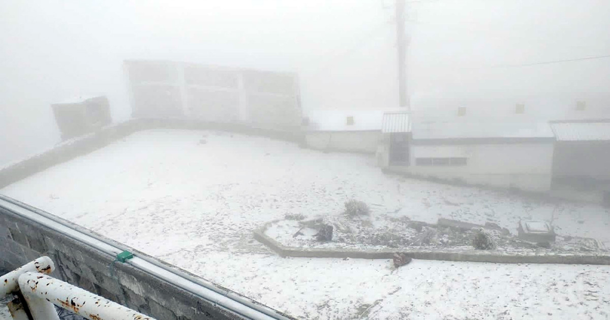 Quinta nevada de este año en el Cofre de Perote