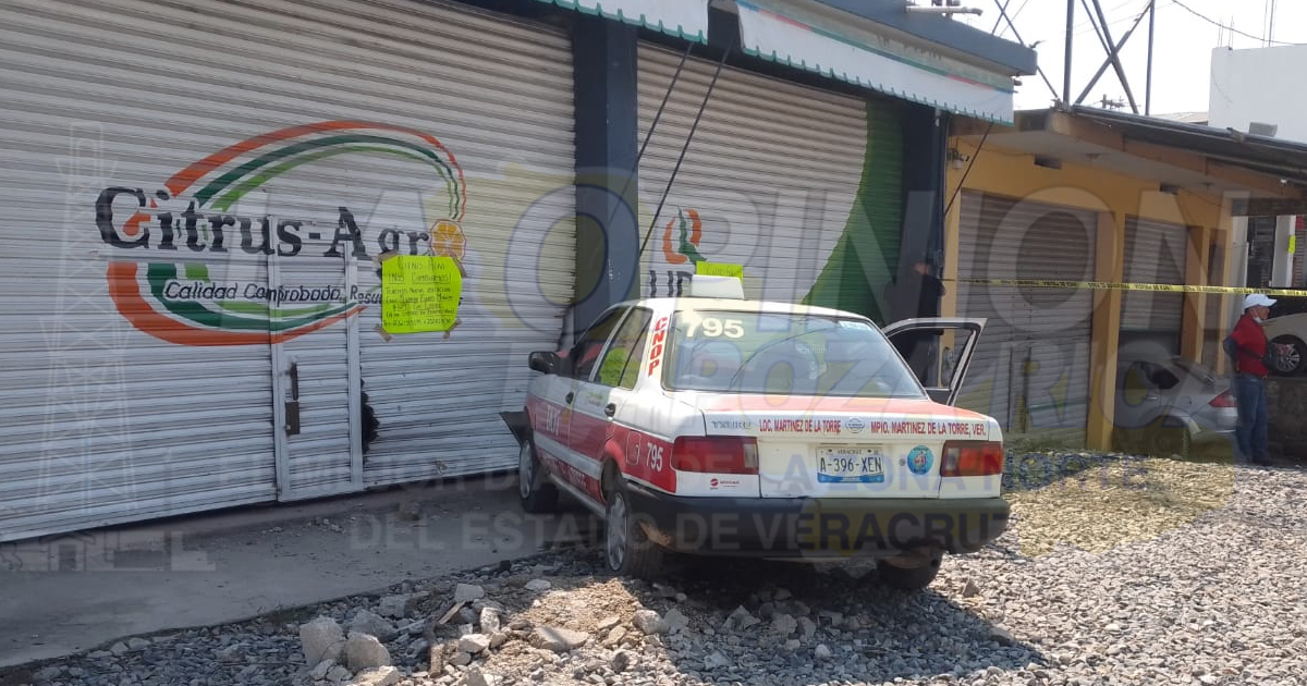 Taxista se estrelló contra un negocio