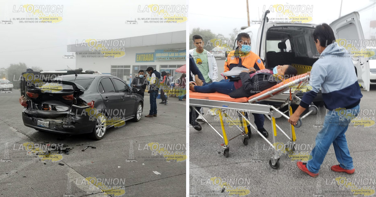 Tráiler se quedó sin frenos y provoca carambola