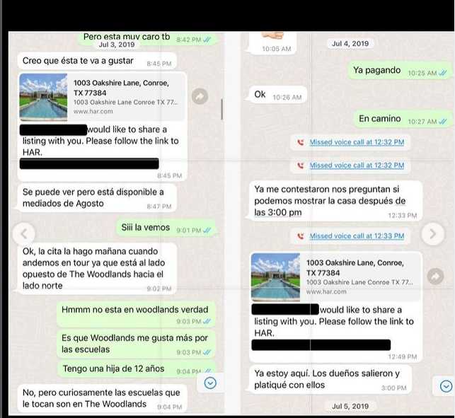 Carolyn Adams niega relación con Baker Hughes y revela Whatsapp con agente inmobiliario