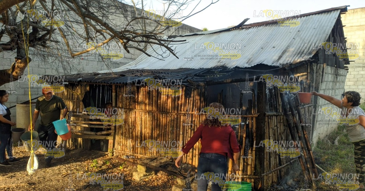 ¡Se incendia humilde vivienda!