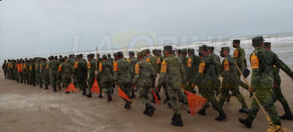 Sacan de la playa de Tuxpan toneladas de palizada