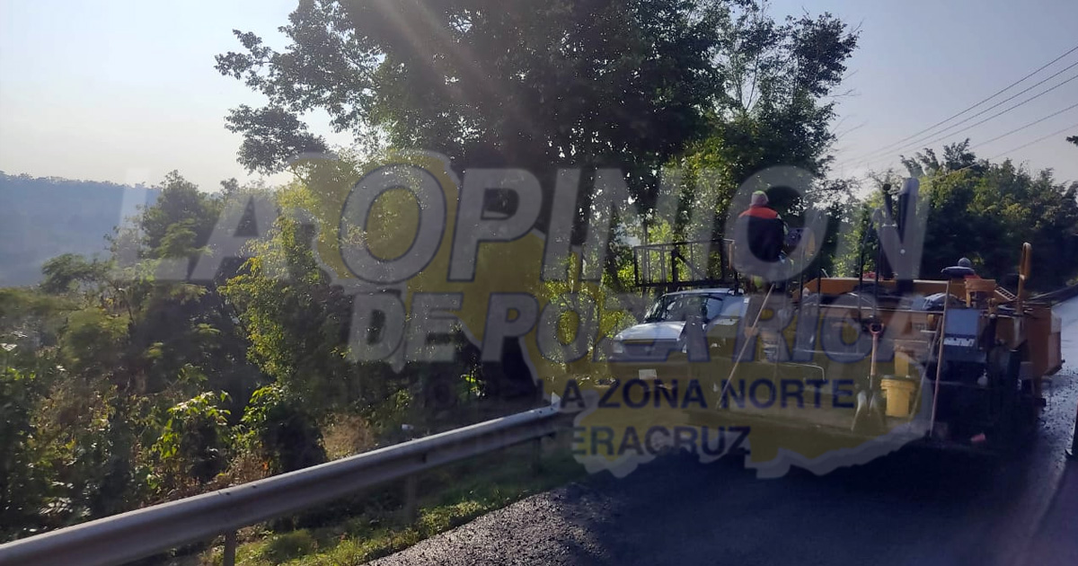 Asfaltan carretera federal México-Tuxpan