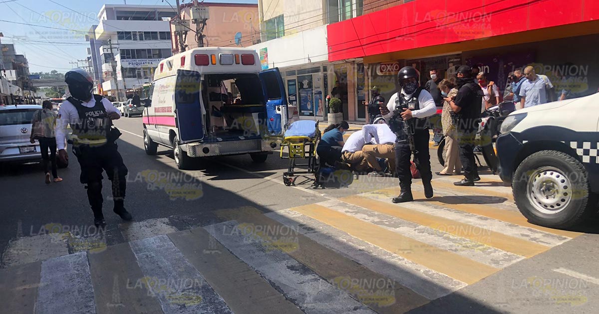 Atropellado en el centro de Poza Rica Atropellado en el centro de Poza Rica