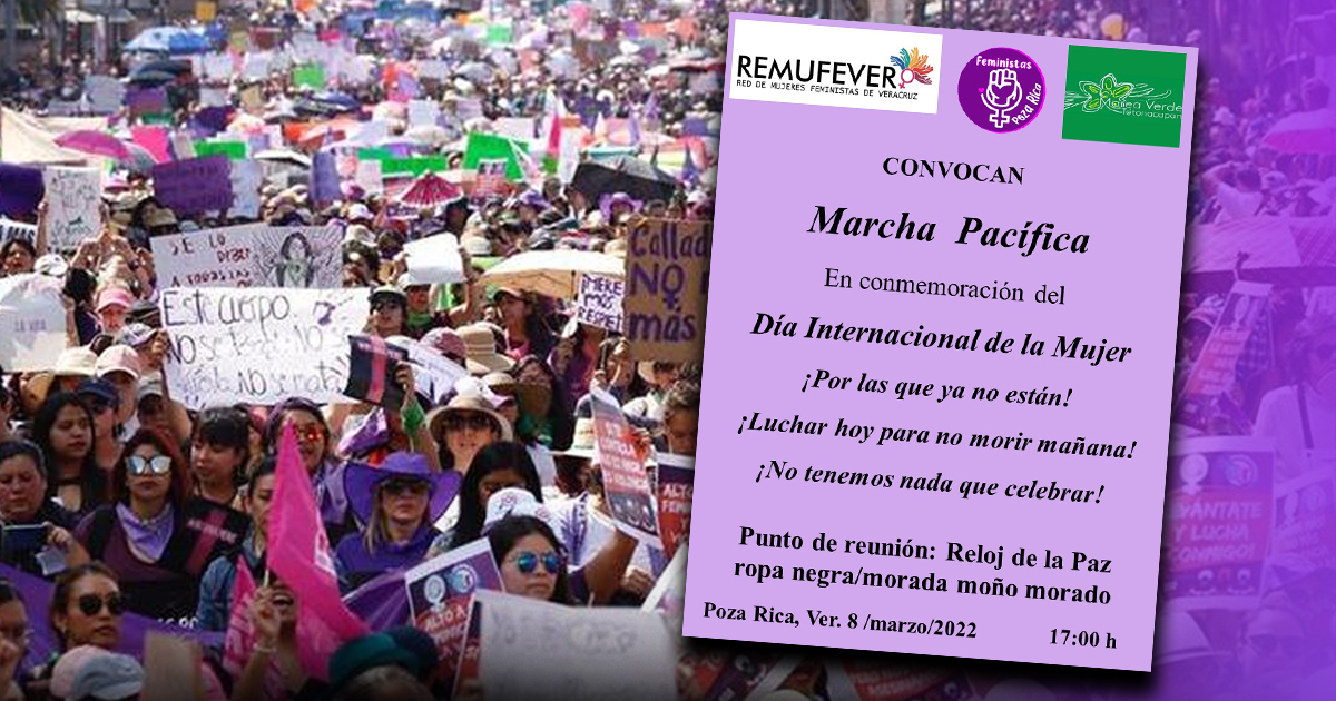 Preparan marcha de mujeres en Poza Rica