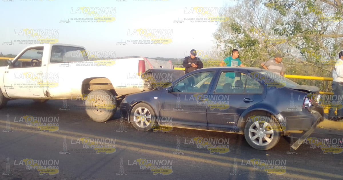 Carambola sobre puente “López Portillo” de Álamo