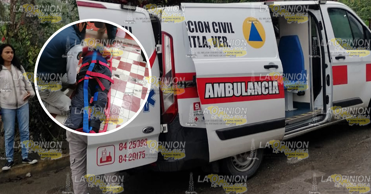 Cayó de cinco metros de altura