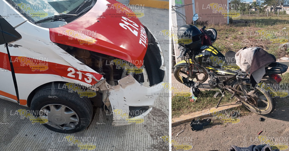 Choca con un taxi