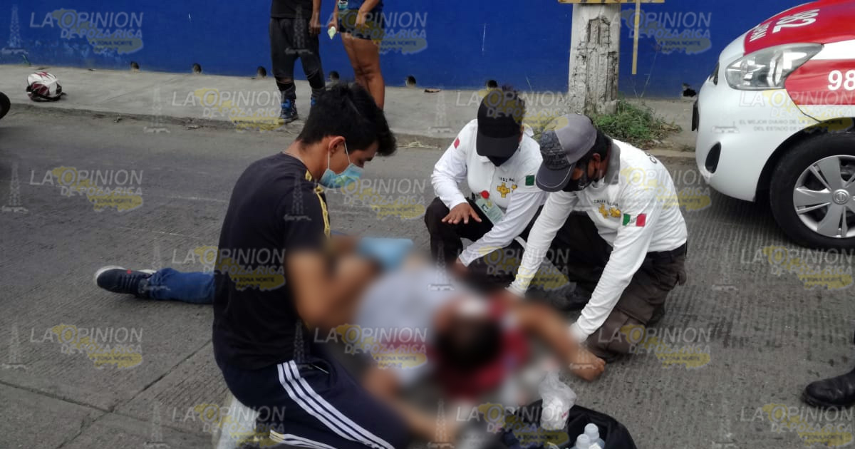 Derrapa y queda lesionado