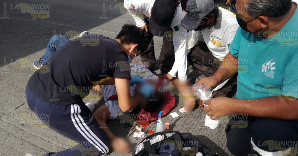 Derrapa y queda lesionado