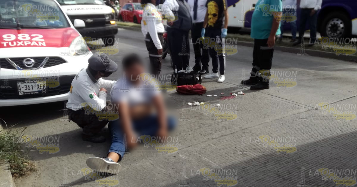 Derrapa y queda lesionado