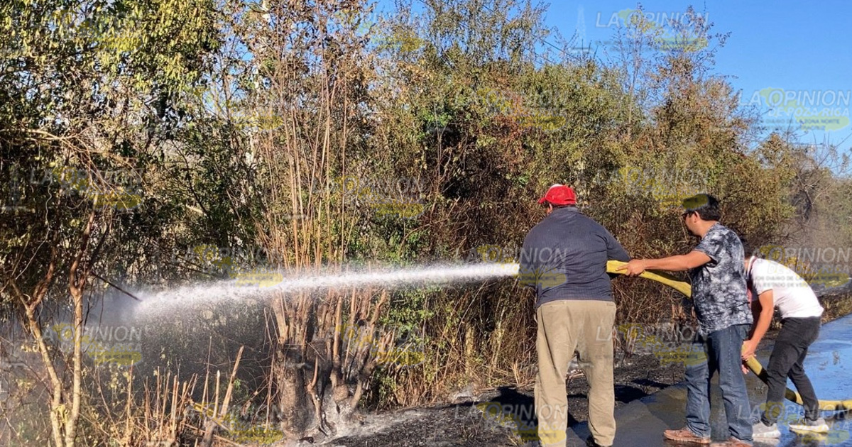 Fuerte incendio obliga a cerrar carretera federal
