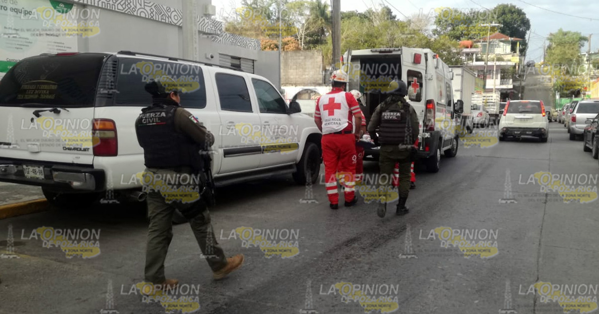 Herida al caer de su altura