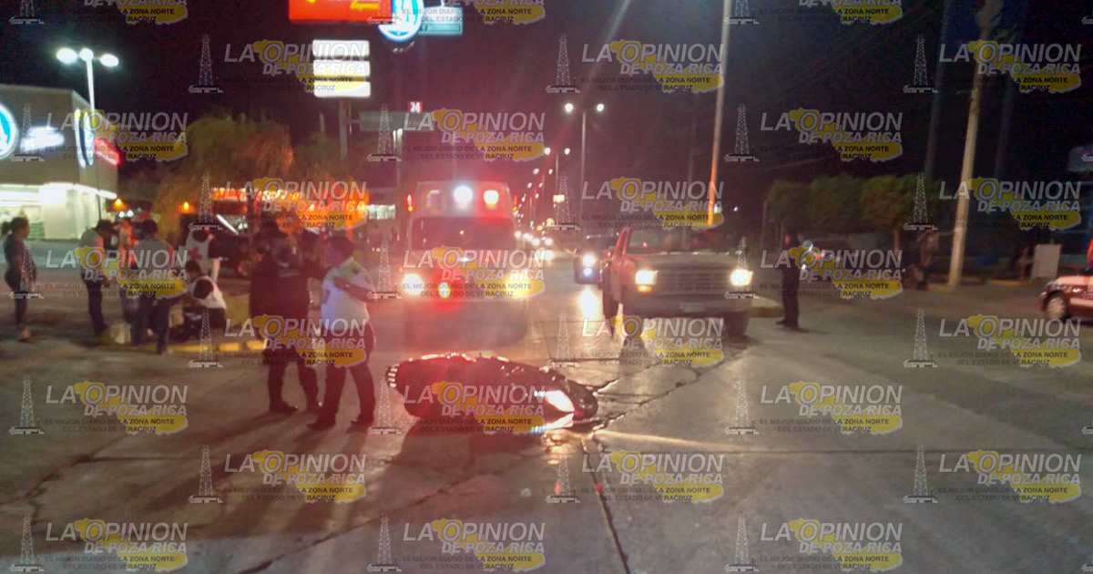 Mujer lesionada en choque