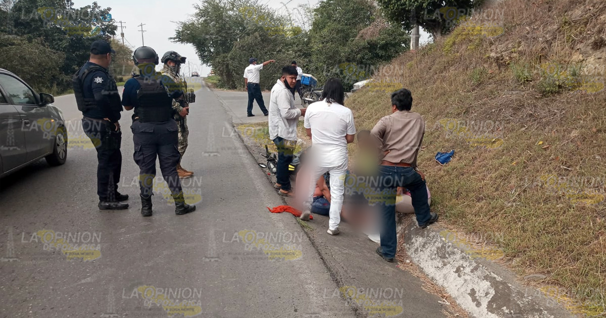 Pareja herida en accidente