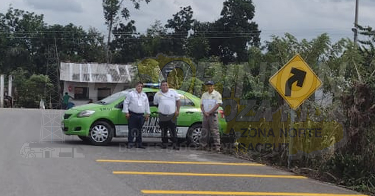 Previenen accidentes en curva peligrosa de Ojite Nuevo