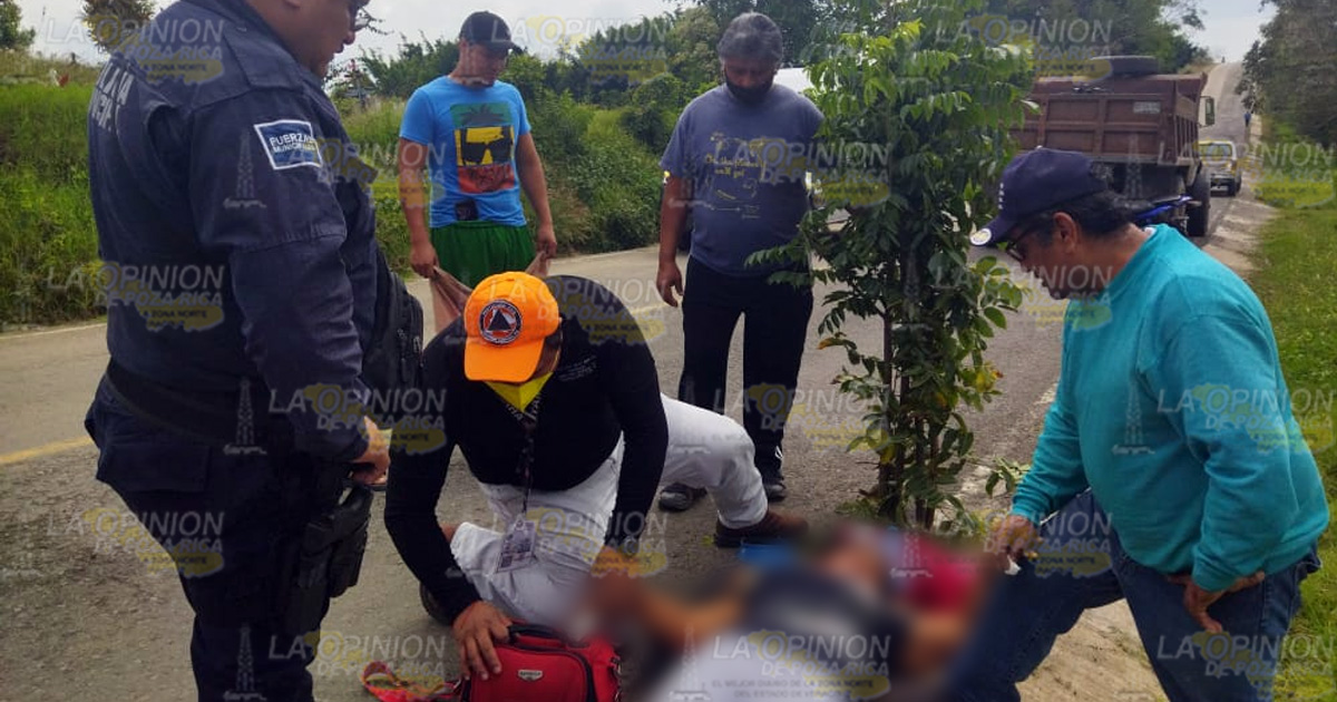 Se lesiona al caer de una bicicleta