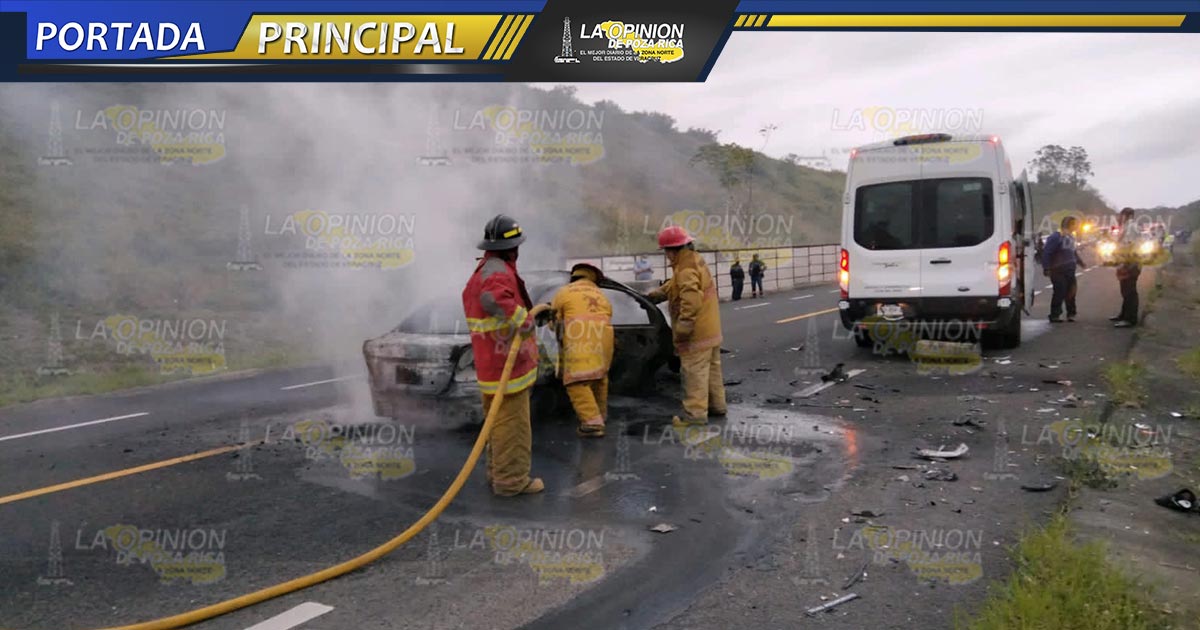 ¡Fuego en la autopista!