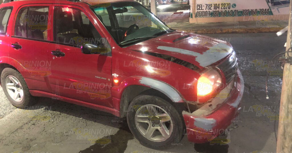 Encontronazo de media noche en la avenida 2 de Enero de Poza Rica