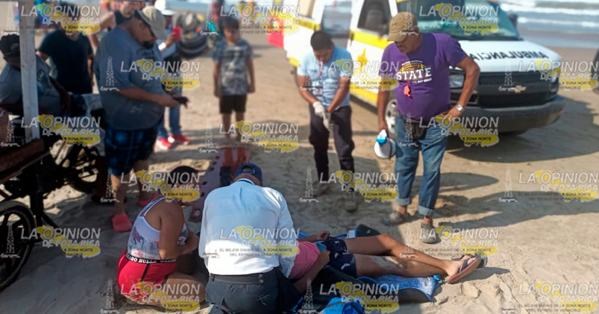 Atropellado en la playa