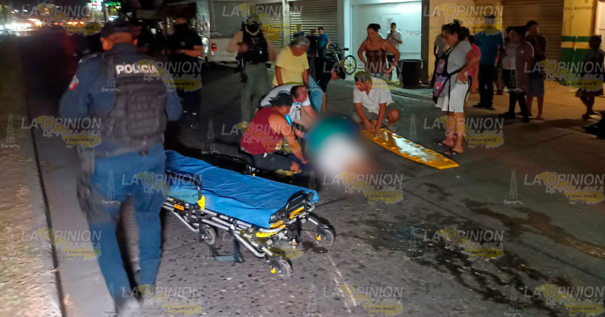 Comerciante herida en accidente