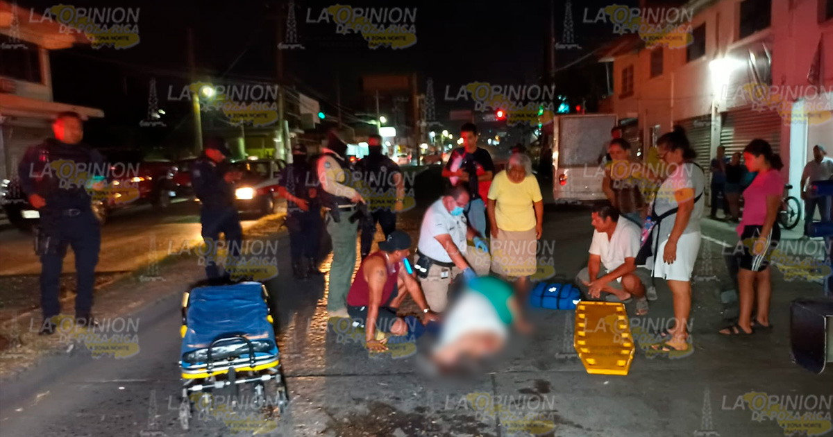 Comerciante herida en accidente