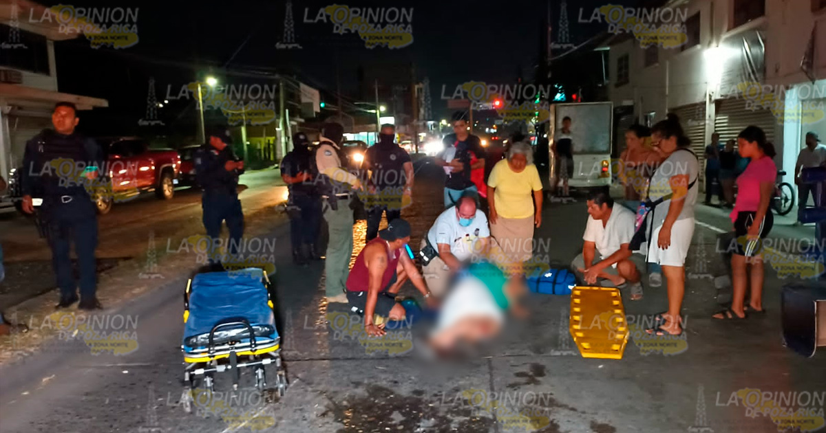 Comerciante herida en accidente