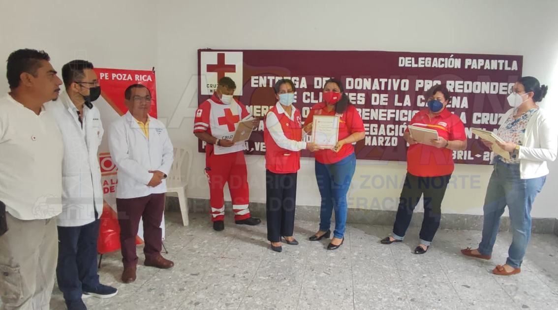 Cruz Roja recibe importante donación, en Papantla