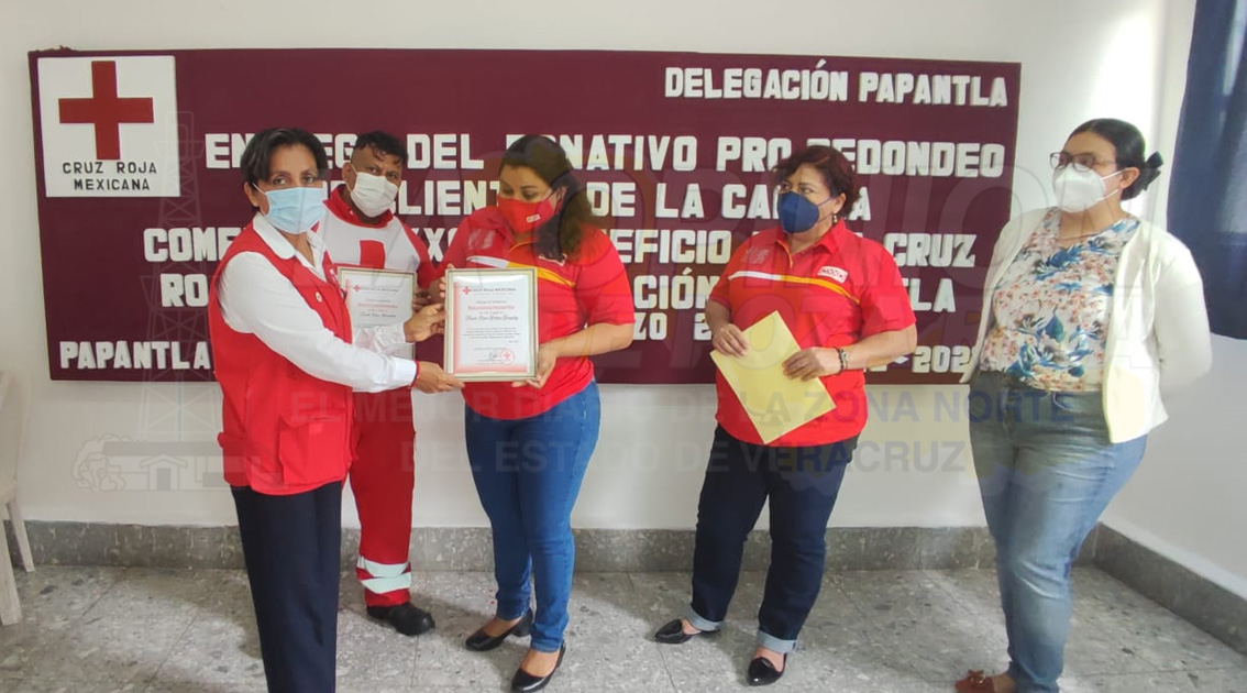 Cruz Roja recibe importante donación, en Papantla