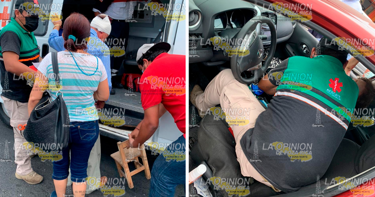 Cuatro heridos en percance automovilístico