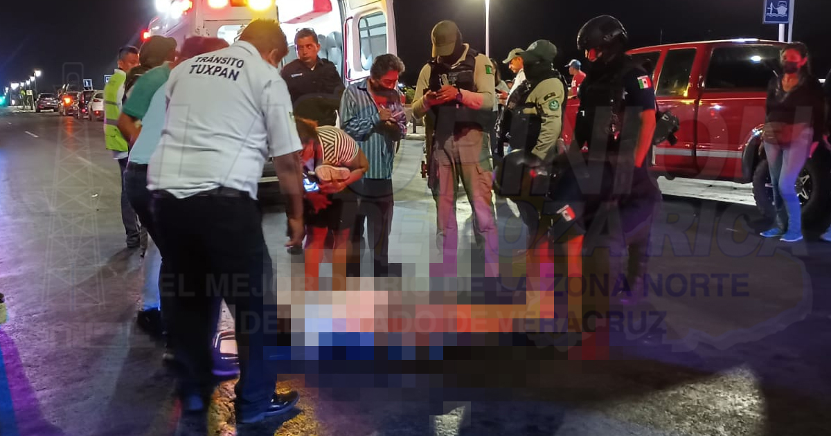 Ebrio sujeto atropella a dos mujeres en Tuxpan