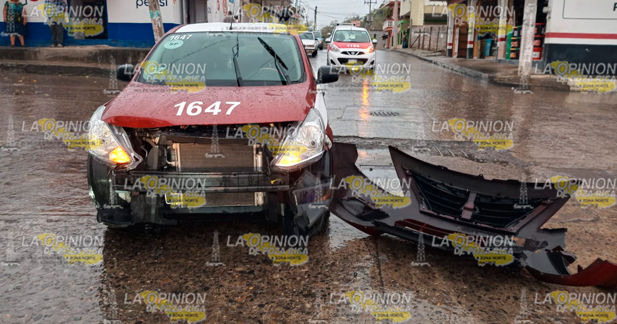 Embestido por un taxi