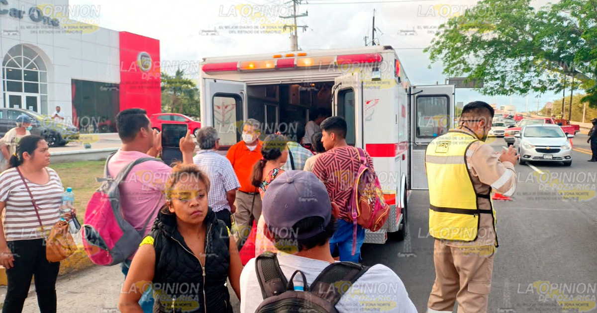 Encontronazo deja 6 personas heridas