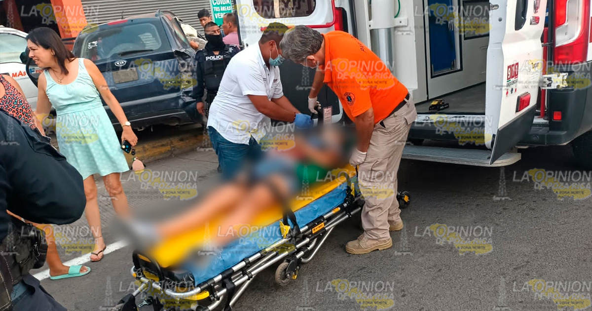 Encontronazo deja 6 personas heridas