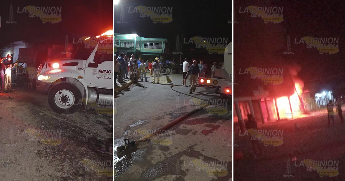 Fuego devora una tienda en Limonar