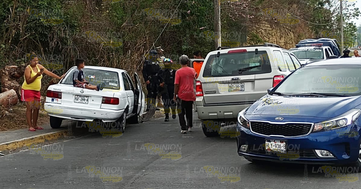 Fuerte choque en el libramiento de Tuxpan