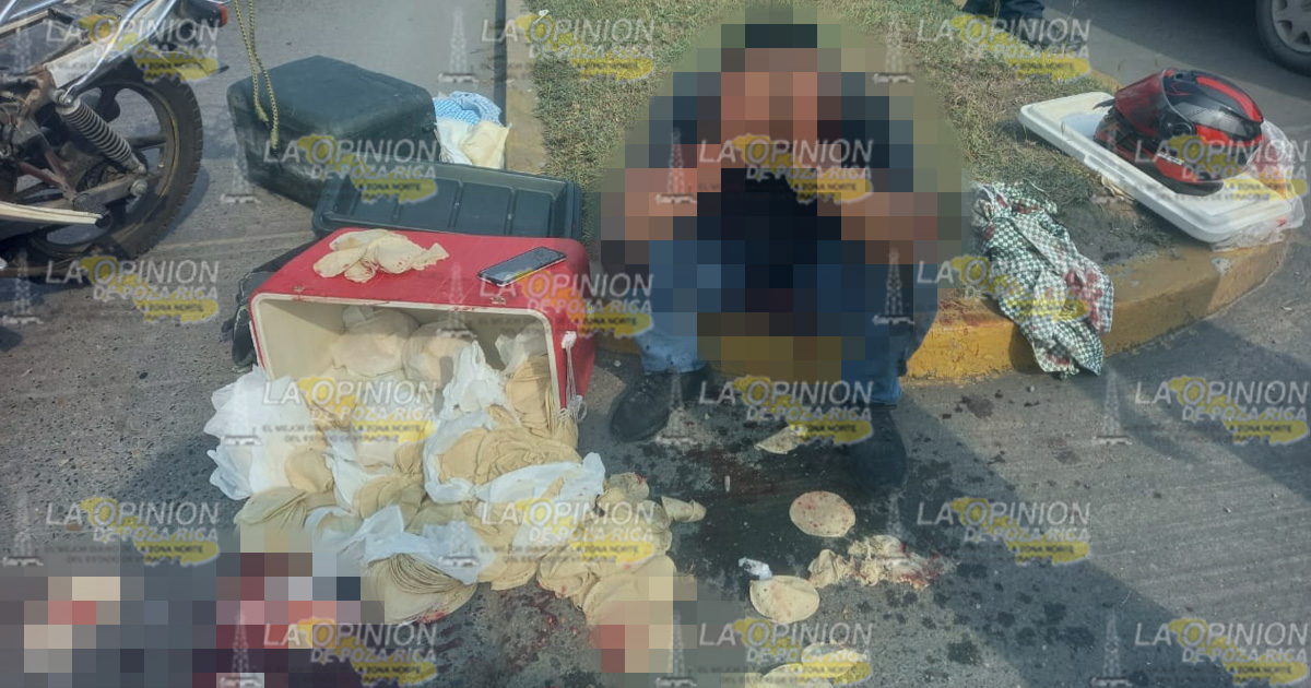 Herido al chocar con camioneta